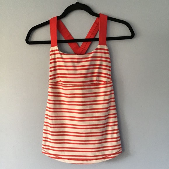 Lululemon Track & Train Tank Twin Stripe Love Red - Picture 3 of 4